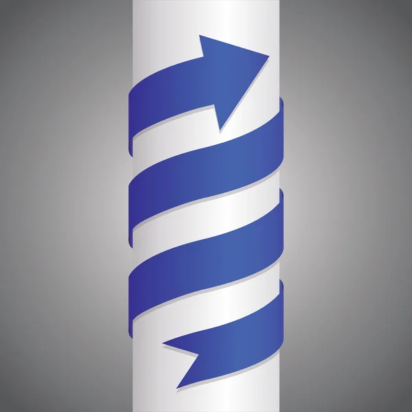 Flèche enroulée autour du pilier — Image vectorielle