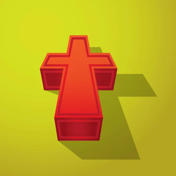 Croce cristiana — Vettoriale Stock