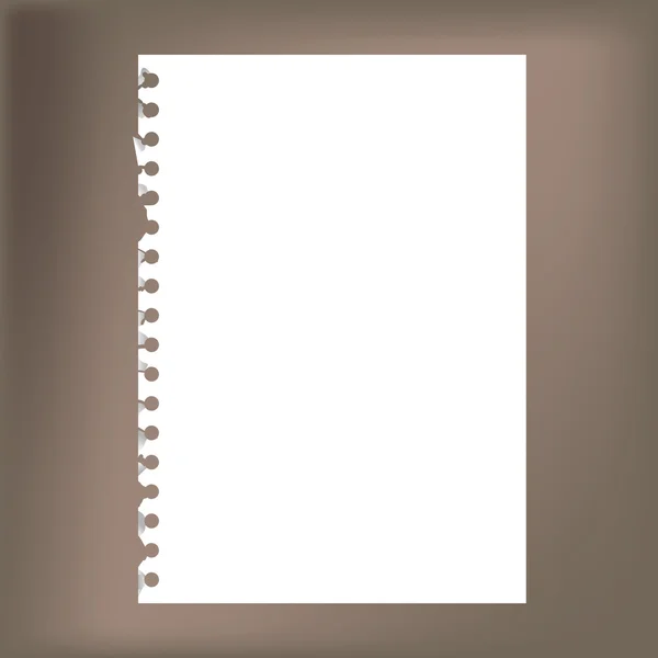 Prázdný Poznámkový blok papíru — Stockový vektor