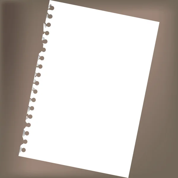 Boş bir not defteri kağıt — Stok Vektör