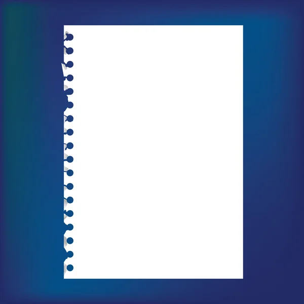 Papel de bloco de notas em branco — Vetor de Stock