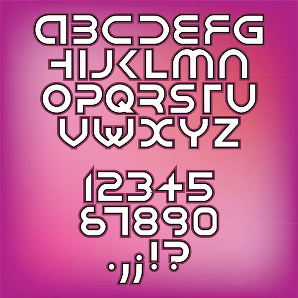 Futuristische alfabet — Stockvector