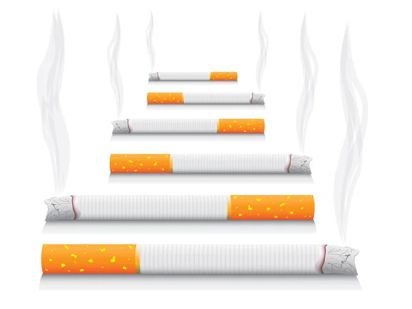 Isolerade cigaretter — Stock vektor