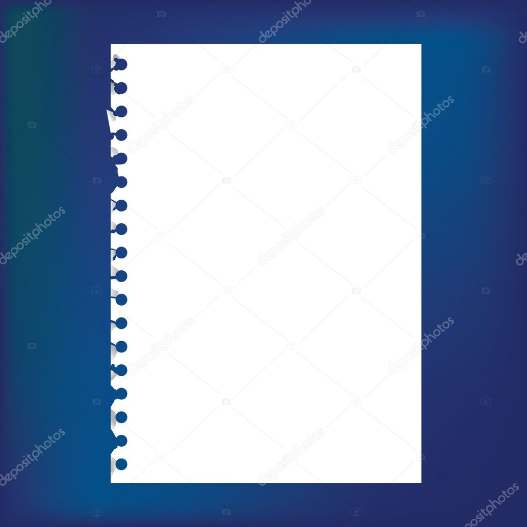 Blank notepad paper
