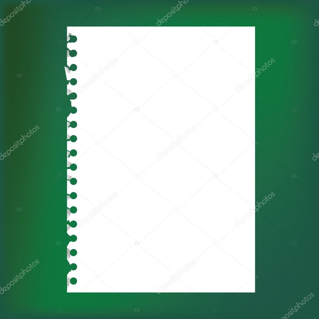 Blank notepad paper