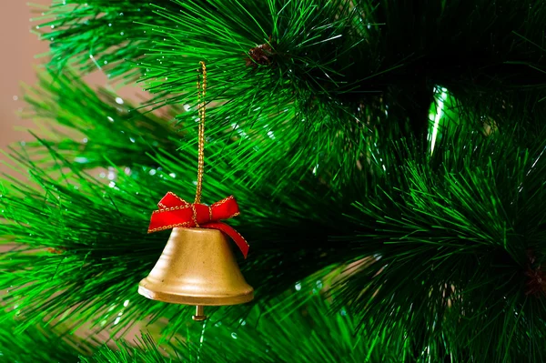 Stock image The bell hanging on a Christmas tree