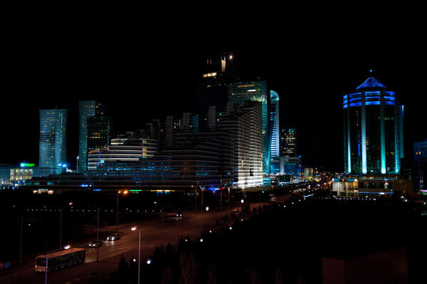 Ночной вид на Казахстан
