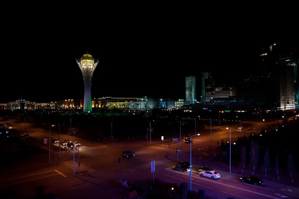astana, Kazakistan gece manzarası