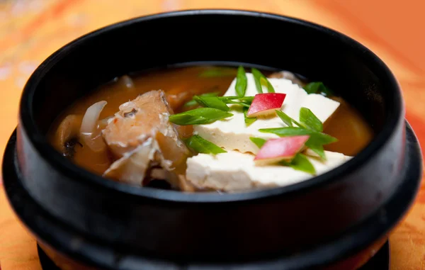 中華料理、魚のスープ ストック写真