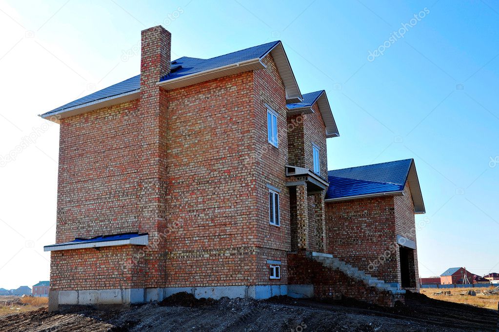 Large brick unfinished house
