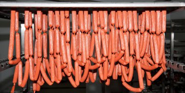 Suspended sausage factory clipart