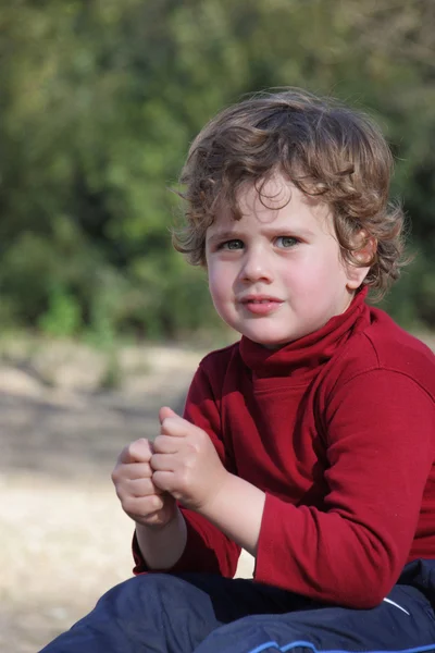 Boy in a Red Waistcoat — Stock Photo, Image