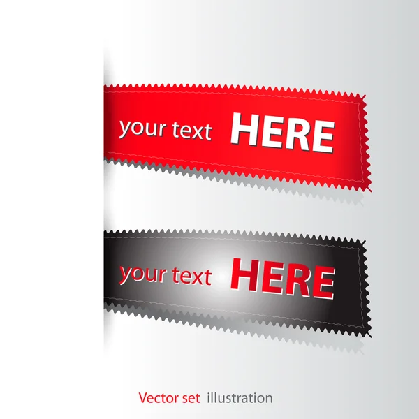 Färg klistermärken på kanten av sidan (web) — Stockfoto