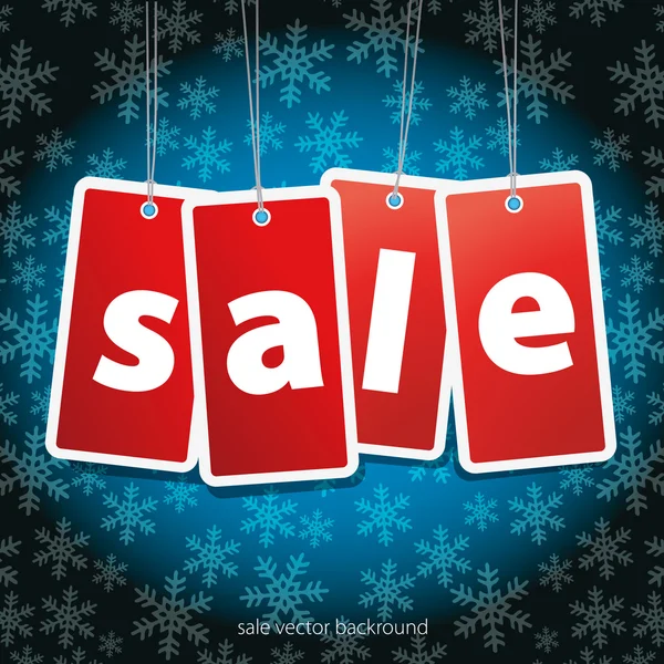 Snow flake background with sale stickers — Stock Photo, Image