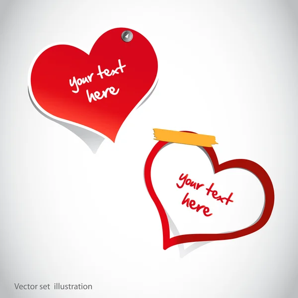 Стикеры Red Valentines Hearts — стоковое фото