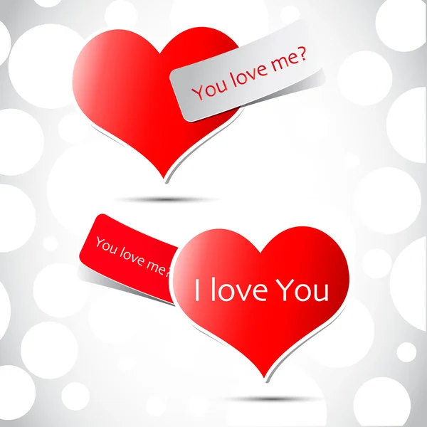 Red Valentines stickersHearts stickers — 图库照片