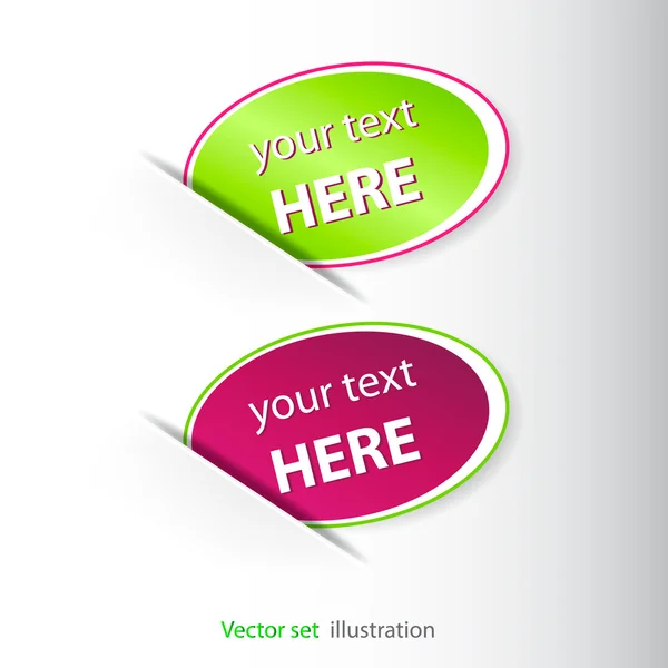 Set kleur stickers voor webpagina 's — Stockfoto
