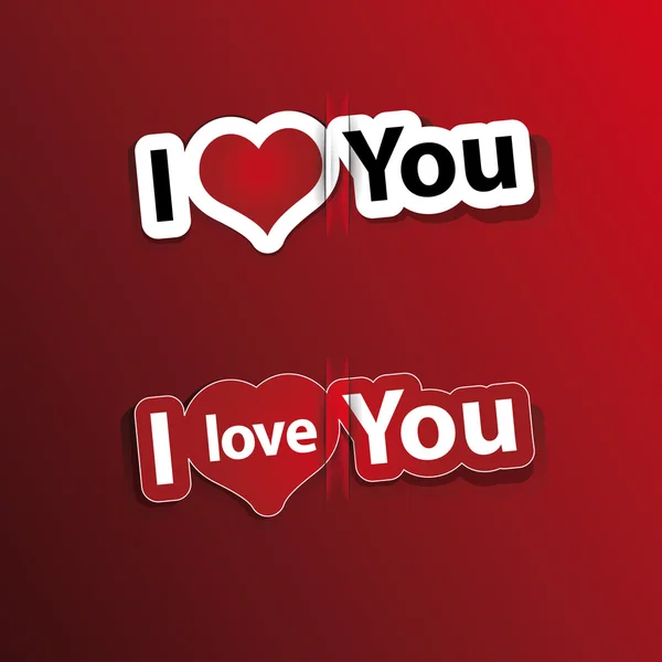 Hearth stickers I love You — Stock Photo, Image