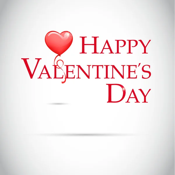 San Valentín tipo texto con corazón — Foto de Stock