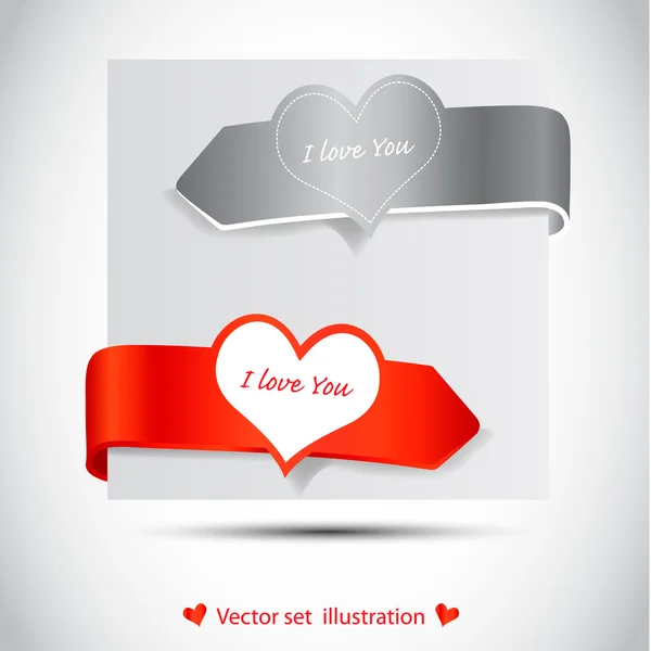 Текст ко Дню Святого Валентина с сердцем — стоковый вектор