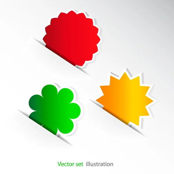 Ensemble d'autocollants couleur — Image vectorielle