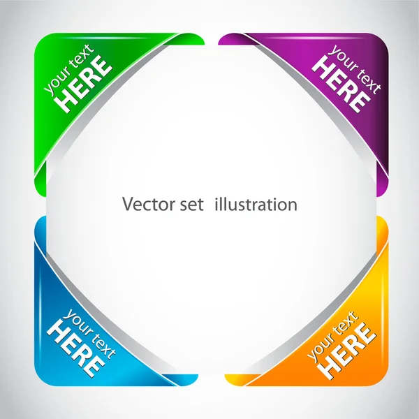 (Web) sayfa kenarına renkli çıkartmalar