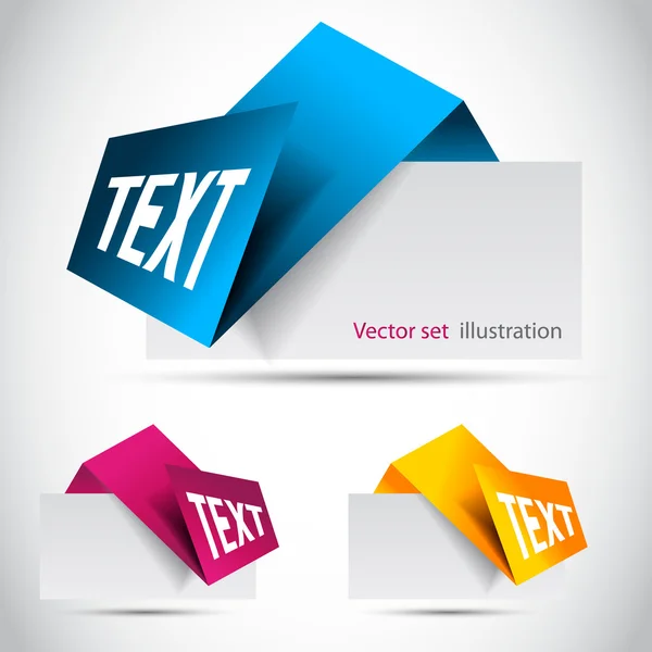 Color vectorial Papel origami marcador — Archivo Imágenes Vectoriales