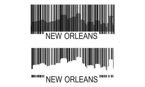 Νέα Ορλεάνη barcode Εικονογράφηση Αρχείου