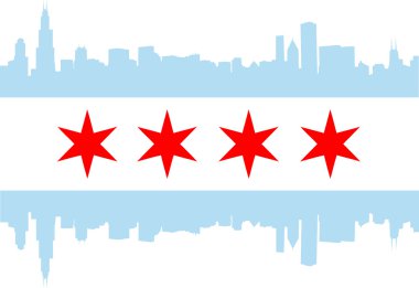 Chicago flag clipart