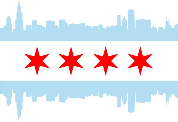 Drapeau Chicago — Image vectorielle