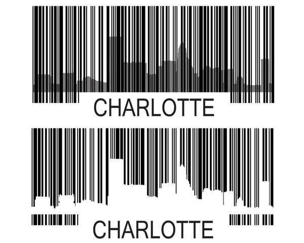 Charlotte barcode — Stock Vector
