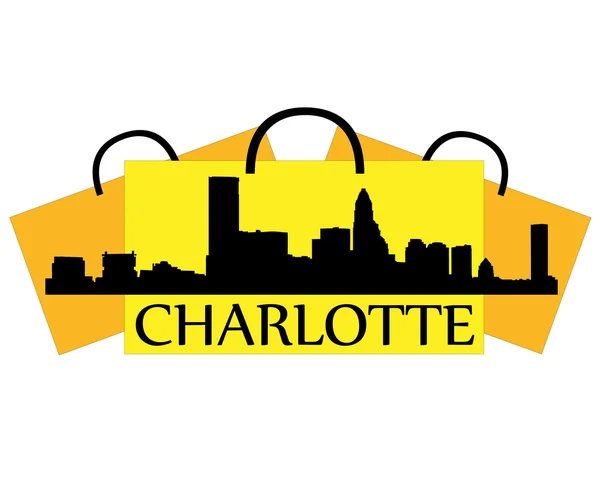Charlotte lo shopping — Vettoriale Stock