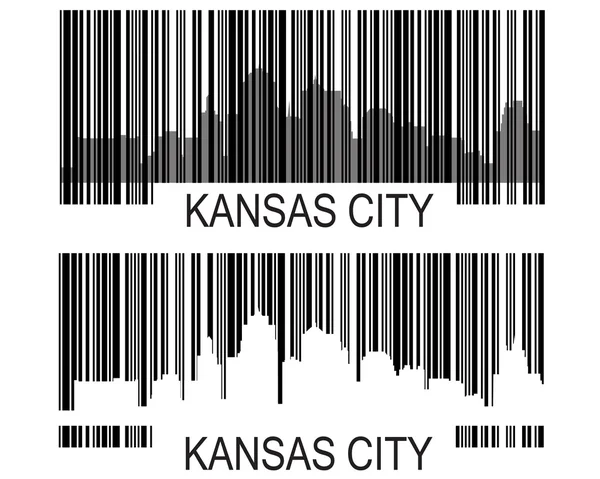 Kansas city barkod — Stok Vektör