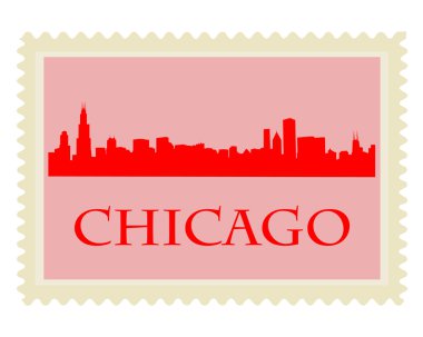 Chicago stamp clipart