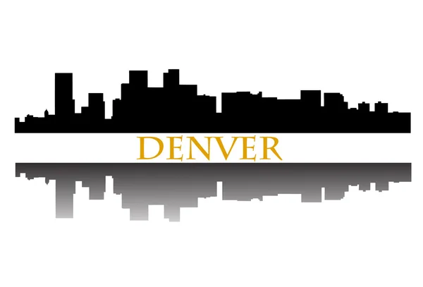 Skyline di Denver — Vettoriale Stock