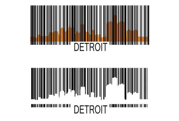 Codice a barre di Detroit — Vettoriale Stock