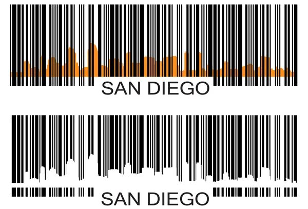 Codice a barre di San Diego — Vettoriale Stock