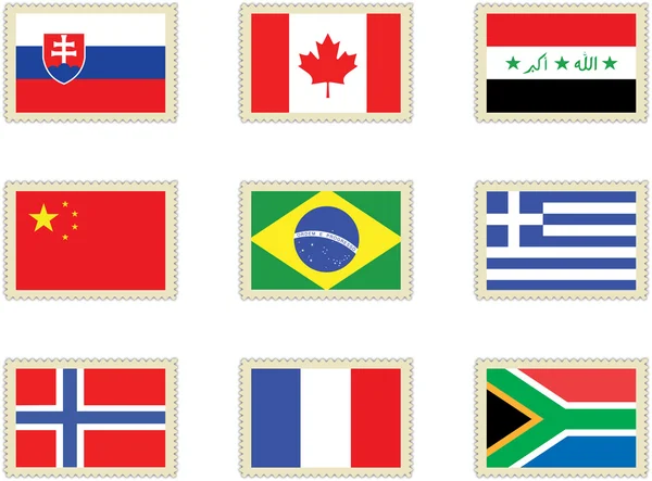 Штампи прапори 3 — стоковий вектор