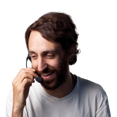 Call centre worker clipart