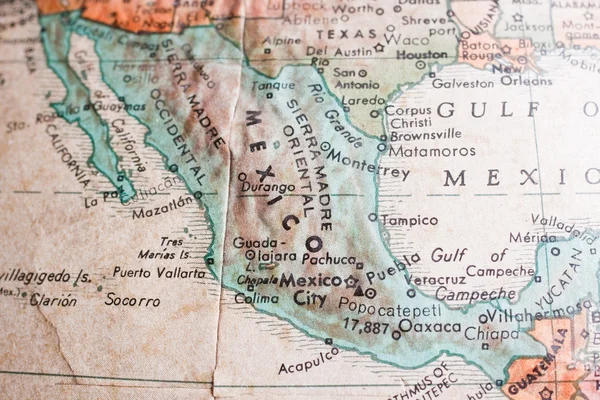 Mexico kaart bekijken — Stockfoto