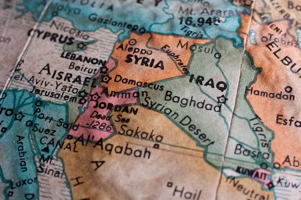 Mapa do Médio Oriente — Fotografia de Stock