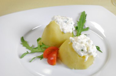 Stuffed potato appetizer, Slovak cuisine clipart