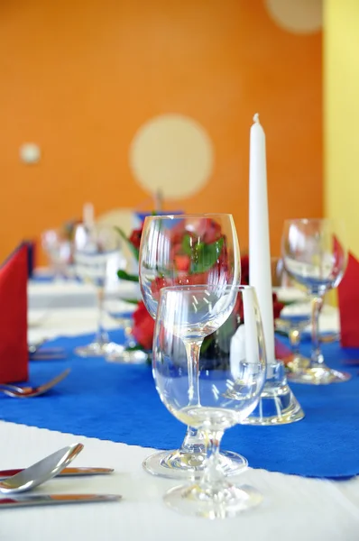Decoratieve placemats op de tafel - gebeurtenissen — Stockfoto