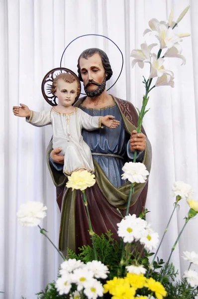 Heiliger Josep mit kleinem Jesus — Stockfoto