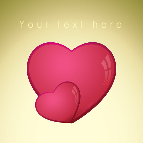 Heart, valentines day card - vector