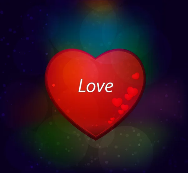 Kalp, Sevgililer günü kartı - vektör — Stok Vektör