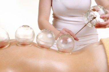 Cupping massage clipart