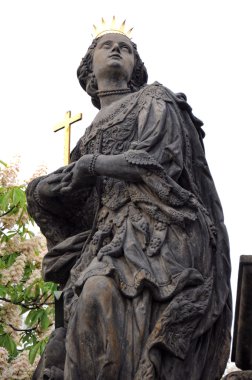 ayrıntı Azizler barbara, margaret ve elizabeth Prag heykeli