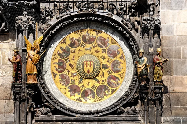 Detail astronomische klok, Praag — Stockfoto