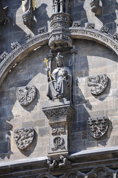 Detail on Powder gate - Prasna Brana in Prague — Stock Photo, Image